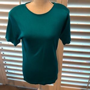 Ellen Tracy turquoise knit sweater. Light weight.